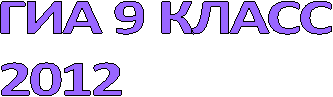 ГИА 9 КЛАСС - 2011